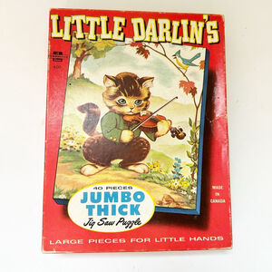 Vintage 1963 Little Darlin's Puzzle 40 Pieces Thick for Little Hands